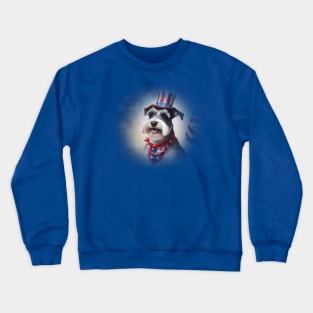 Patriotic Schnauzer Dog Crewneck Sweatshirt